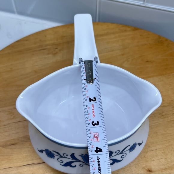 Noritake Progression China “Blue Haven” Gravy Boat Bowl Handle 2 Spouts Floral - Picture 9 of 13